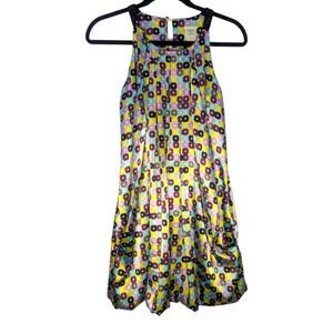 Women's Vintage Peaches n' Cream Colorful Sleeveless Dress, Size 14